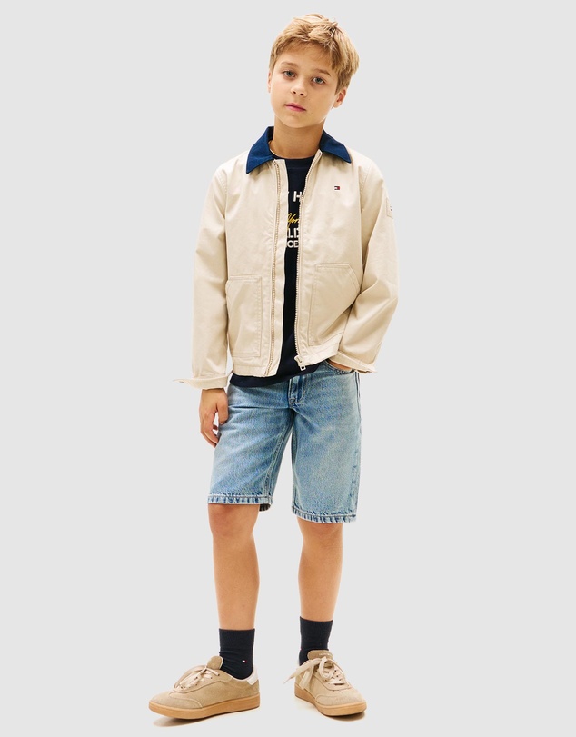 Tommy Hilfiger - Faded Regular Straight Leg Denim Shorts - Teens