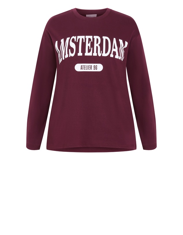 City Chic - Oversized Amsterdam Long Sleeve Cotton Tee