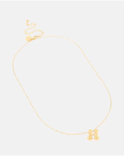 Lovisa - Waterproof Gold Plated Stainless Steel Large Bubble Letter H Necklace