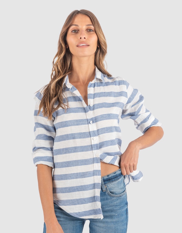 CAMIXA - IRIS Stripes Linen Shirt