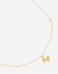 Lovisa - Waterproof Gold Plated Stainless Steel Letter M Dainty Pendant Necklace