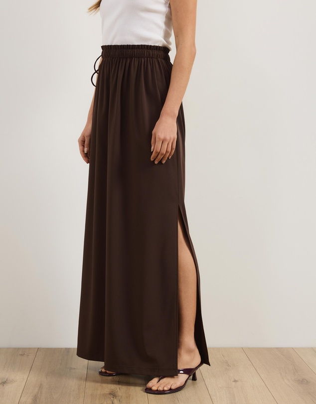 Atmos&Here - Rhea Drapey Maxi Skirt with Tie Detail at Waist