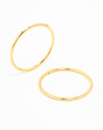 Lovisa - Gold Plated Surgical Steel Sleeper Earrings 16 MM