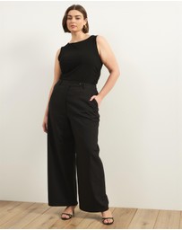 Atmos&Here Curvy - Agnes Pleated Tailored Pants