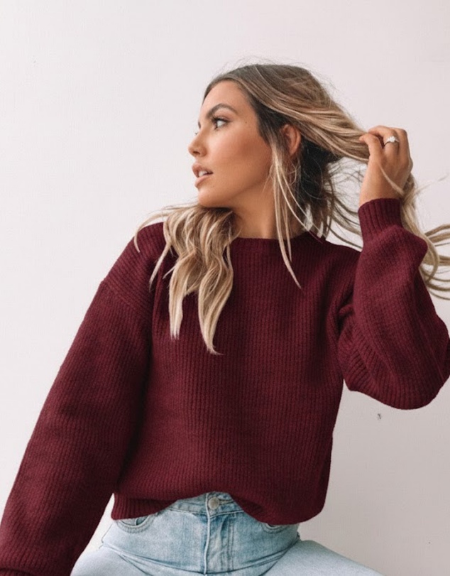 Esther & Co - Harvie Knit - Wine
