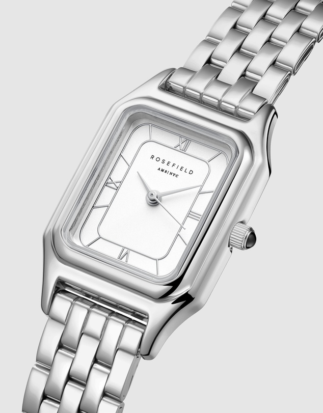 Rosefield - Ivy White Silver-Tone Bracelet Watch