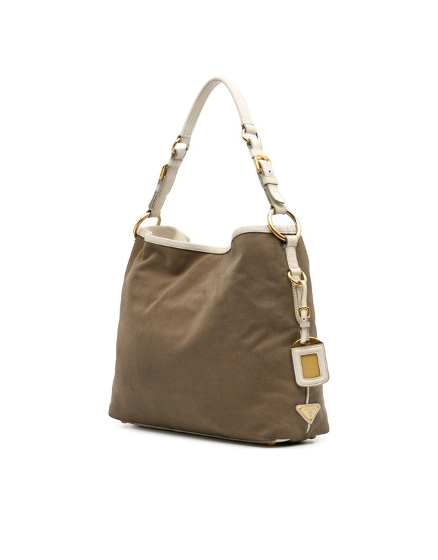 Pre-Loved by Azura Reborn - Pre-Loved Canvas Canapa Logo Shoulder Bag