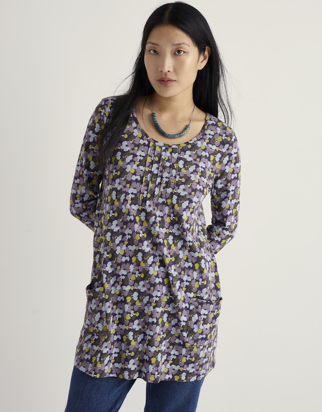 Seasalt - Seasalt Cornwall Multi Busy Lizzy 3/4 Sleeve Slub Jersey Tunic