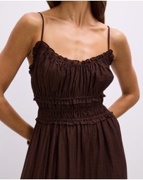 The Fated - Lila Shirred Maxi Dress