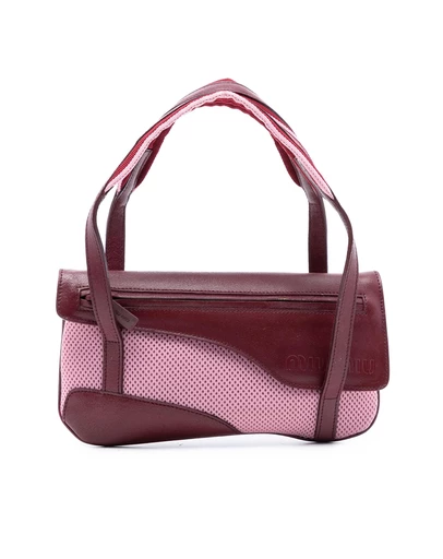 Pre-Loved by Azura Reborn - Pre-Loved Leather Trimmed Mesh Handbag