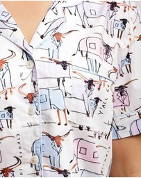Sant And Abel - Women's Drawbertson Longhorns Short PJ Set