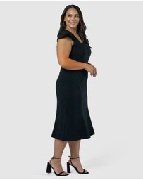 Pink Dusk by Curve Project - Truth or Dare Midi Dress