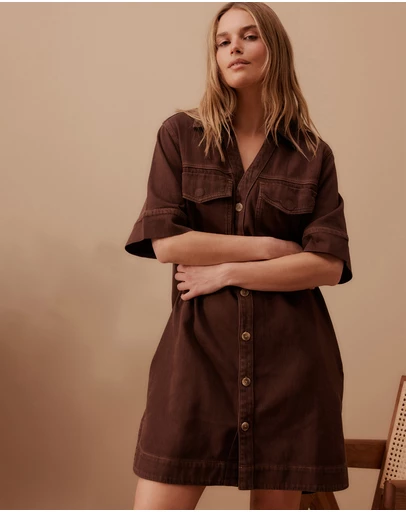 Ceres Life - Sammy Denim Shirt Dress