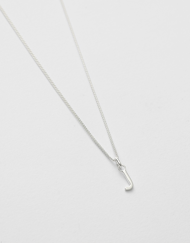 Kirstin Ash - J Outline Initial Necklace