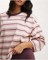Cotton On Body Active - Long Sleeve Graphic Crew Sweatshirt