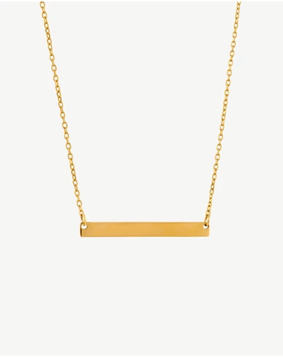 Zahar - Engravable Child Bar Necklace