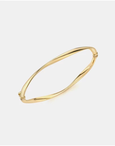 Zoe Olivia - 9K Gold Organic Twist Bangle
