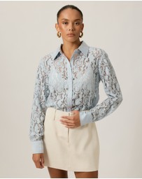 Tussah - Lace Satin Trim Shirt
