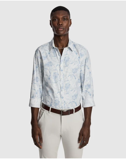 yd. - Valencia Slim Paisley Shirt