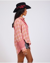 ONE TEASPOON - Flannel Checked Cotton Muslin Shirt