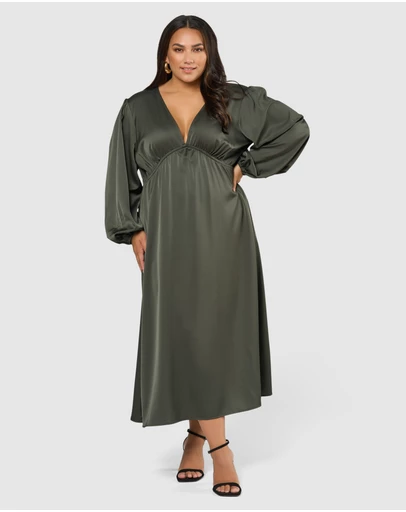 Pink Dusk by Curve Project - Over and Out Midi Dress