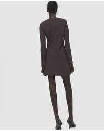 M.N.G - Long-Sleeved Dress With Draped Neck
