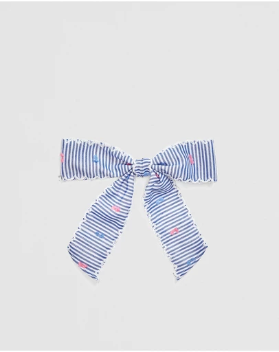Country Road - Fluffy Dot Bow Clip