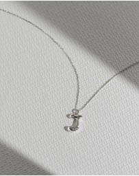 Wanderlust + Co - Alphabet Bubble Silver Necklace - Letter J