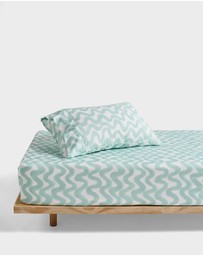 Linen House Kids - Wiggle Wiggle Fitted Sheet + Pillowcase Set
