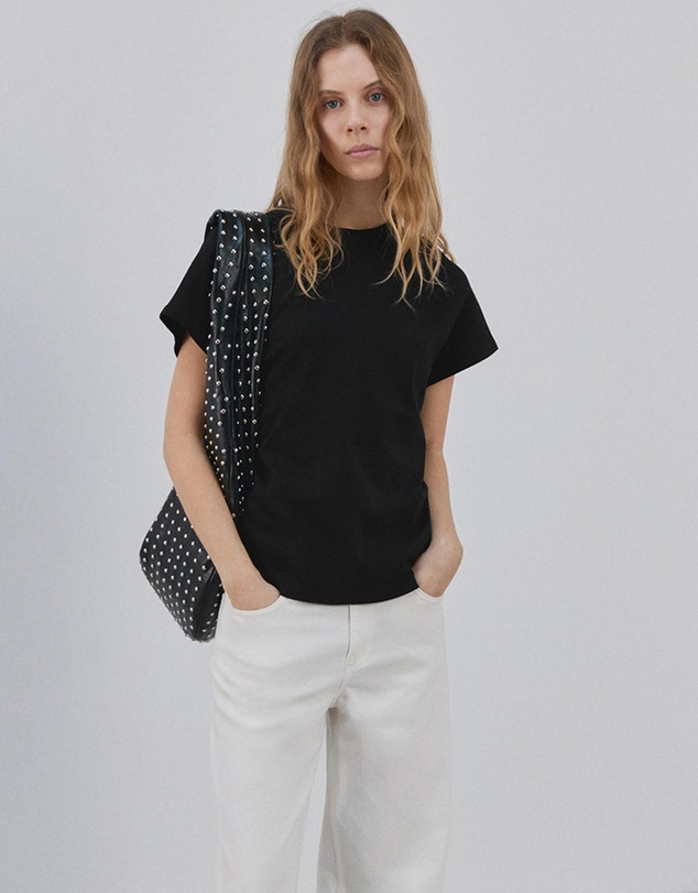 M.N.G - Short-Sleeved Cotton T-Shirt