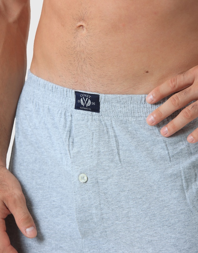 Coast Clothing - 2 Pack Knit Boxers - Grey