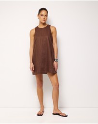 AERE - Lila Linen Shift Mini Dress
