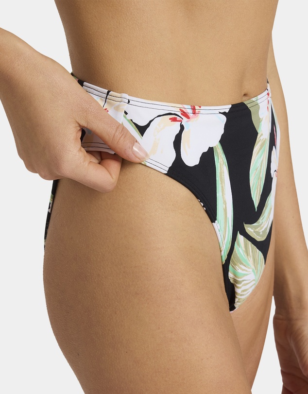 Roxy - Womens Printed Essentials Mid Waist Moderate Bikini Bottom