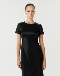 Third Form - Satin Bias Maxi Tee Dress