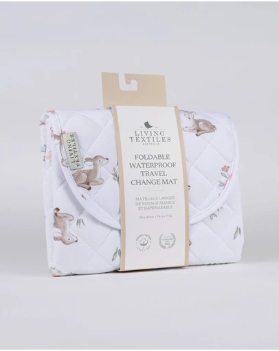 Living Textiles - Waterproof Travel Change Mat - Fawn Fables