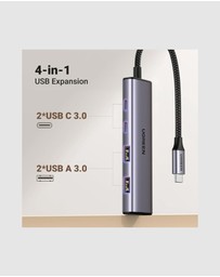 Ugreen - UGREEN 4 Ports USB C Hub with 2 x USB-C and 2x USB-A ports