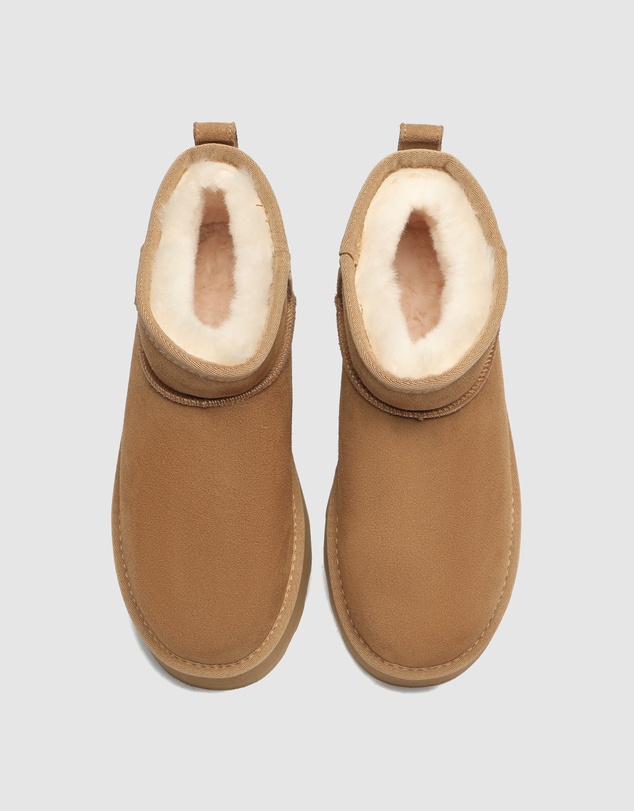 EVERAU - Australian Shepherd Ugg Thick Bottom Ronnie Cow Suede Upper UGG Boots