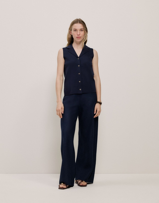 Trenery - Linen Bias Pant in Night Sky