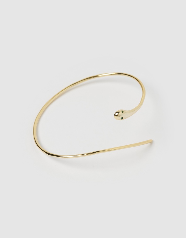 Izoa - Serpent Green Eye Cuff