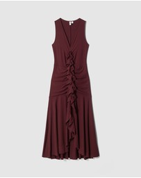 & Other Stories - V-Neck Ruffle Maxi Dress
