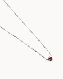 Kirstin Ash - Petite Birthstone Necklace January Garnet