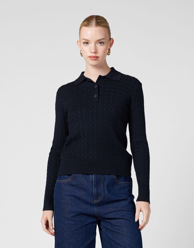 MVN - Arlo Polo Knit Top