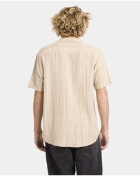 RVCA - Mens Exotica Stripe Short Sleeve Shirt