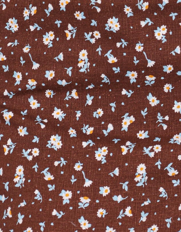 Petal & Pup - Madison Linen Cropped Tank - Brown Floral