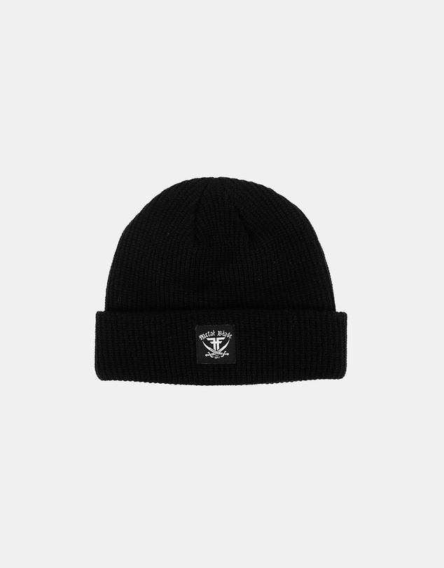 Fallen Footwear - Fallen Footwear Metal Blade Acrylic Cuff Short Stylish Beanie - Black