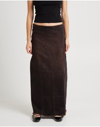 Insight - Panelled Denim Maxi Skirt