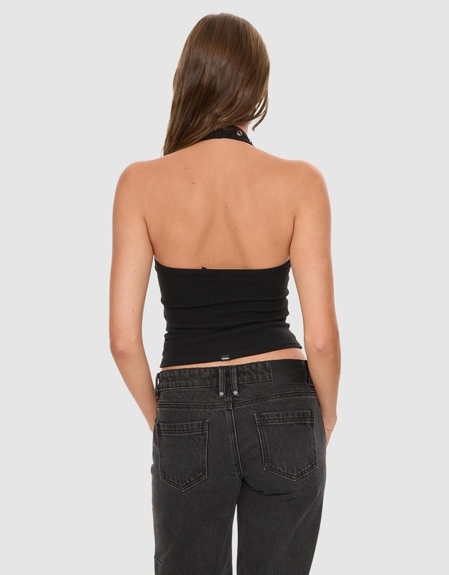 Thrills - Living Easy Eyelet Halter Top