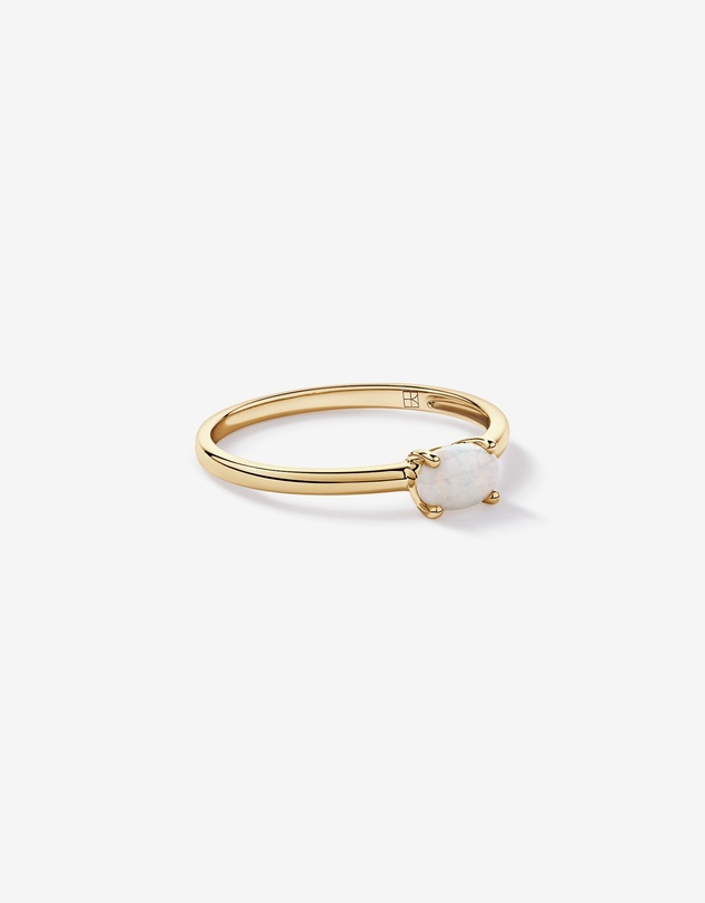 Michael Hill - Australian Opal East-West Ring in 10kt Yellow Gold