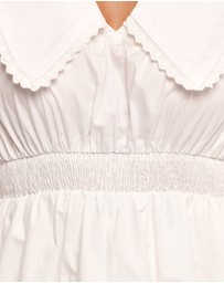 Petal & Pup - Nerida Long Sleeve Mini Dress - White