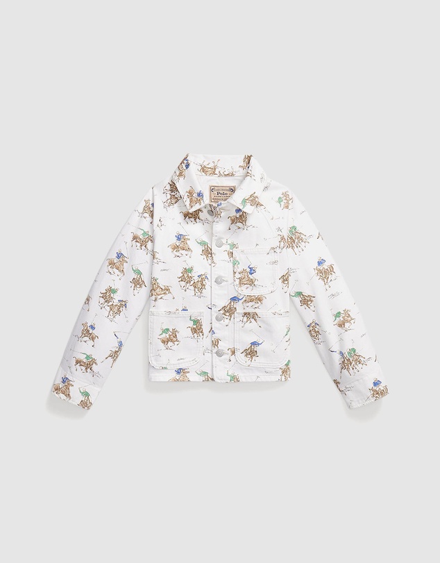 Polo Ralph Lauren - Equestrian-Print Denim Utility Jacket - Kids-Teens